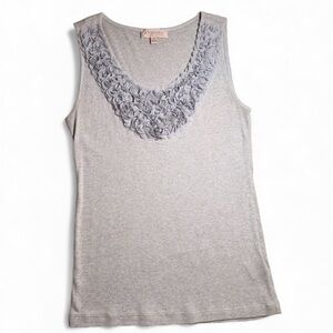 Philosophy Grey Rosette Tank Top